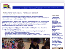 Tablet Screenshot of cornerstonemontessorinj.com